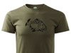 T-shirt zieleń wojskowa z czarnym nadrukiem