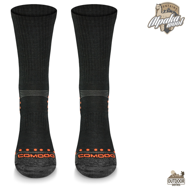 Zestaw skarpet trekkingowych STAL - 50% merino i alpaki - czarne / 2PAK
