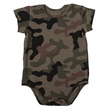 Dziecięca body z krótkim rękawem, wzór kamuflaż moro