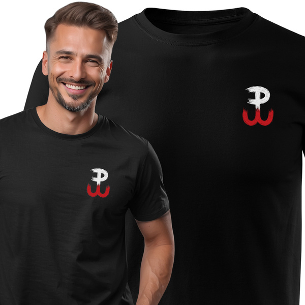 Koszulka patriotyczna T-shirt czarny - POLSKA WALCZĄCA 