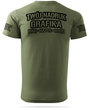 Khaki męska koszulka T-shirt z własnym nadrukiem 