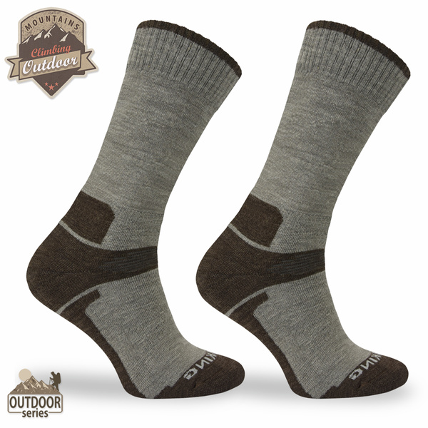 Skarpety trekkingowe TRE3 brązowe – merino