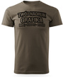 Brązowa męska koszulka T-shirt z własnym nadrukiem