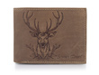 Elegancki portfel skórzany męski z ochroną RFID - JELEŃ