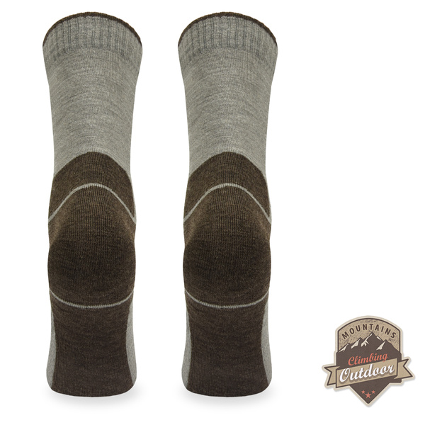 Skarpety trekkingowe TRE3 brązowe – merino