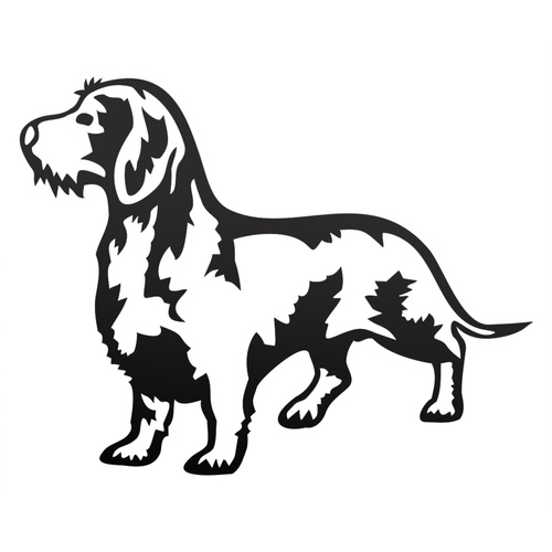 JAMNIK SZORSTKOWŁOSY odblaskowa naklejka na auto czarna