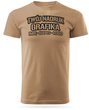 Piaskowa męska koszulka T-shirt z własnym nadrukiem 
