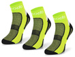 Zestaw technicznych skarpetek rowerowych STB - limonkowe / 3 PAK