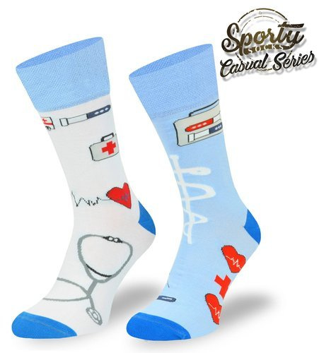 Zestaw kolorowych skarpetek bawełnianych - SŁUŻBA ZDROWIA / 3PAK