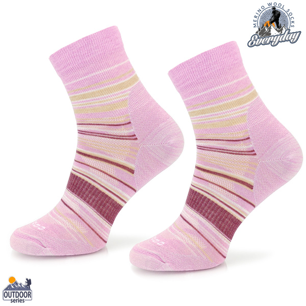 Skarpety trekkingowe TRE21 light weight quarter - różowe