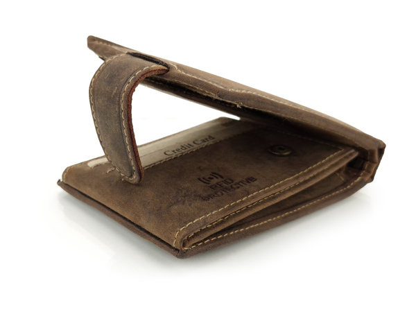 Elegancki portfel skórzany męski z ochroną RFID - AUTOKAR