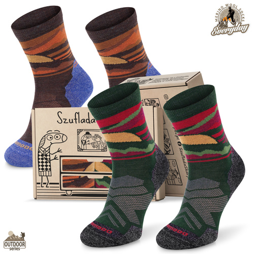 Zestaw skarpet trekkingowych w pudełku - TRE18