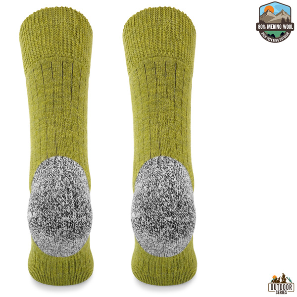 Grube zimowe skarpety trekkingowe TRE9 - zielone
