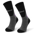 Skarpety damskie BRUBECK Trekking Merino - grafitowo-fuksjowe