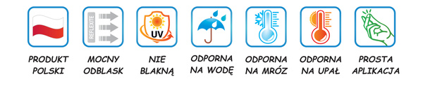 MMA odblaskowa naklejka - srebrna