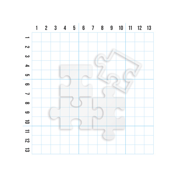 PUZZLE odblaskowa naklejka - srebrna