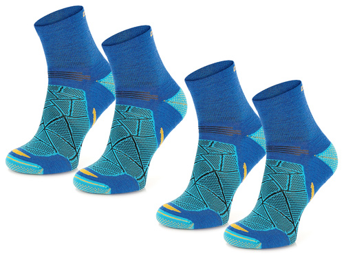 Zestaw skarpet trekkingowych TREUL02 - 70% merino - niebieskie / 2 PAK