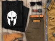 Czarna koszulka T-shirt nadruk SPARTA