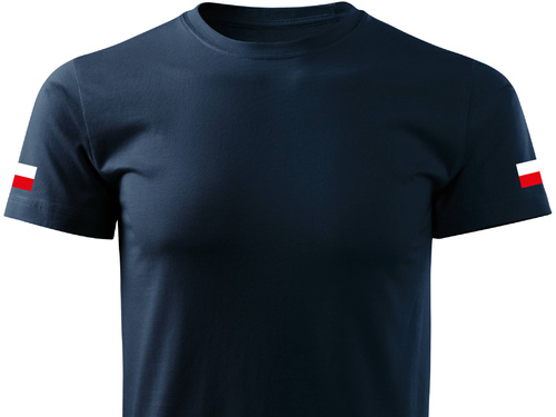 Marynarska koszulka wojskowa MON z flagami Polski