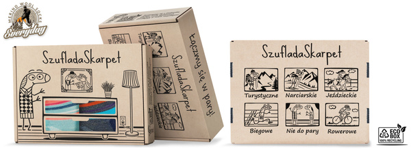 Zestaw skarpet trekkingowych w pudełku - TRE18 