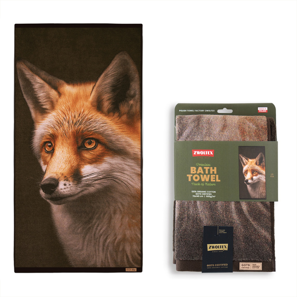 Myśliwski ręcznik bawełniany firmy Zwoltex - wzór Lis - 50x100cm