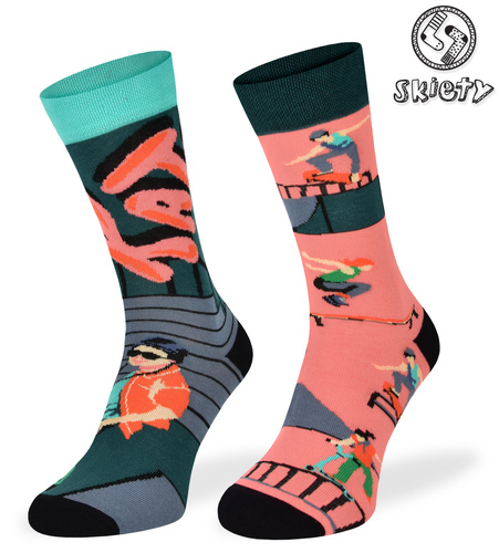 Kolorowe skarpetki – Deskorolka, Skater