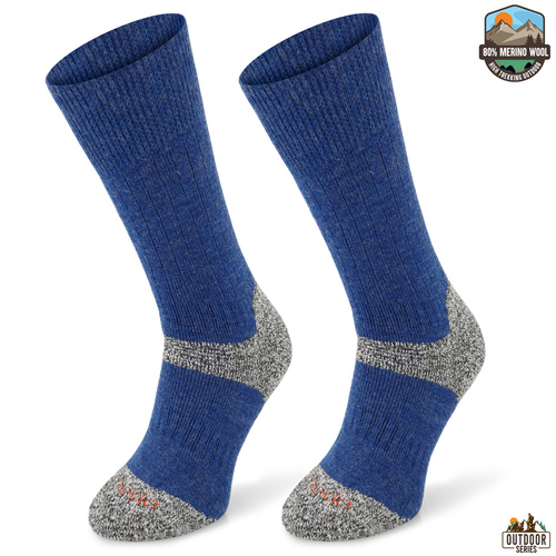 Grube zimowe skarpety trekkingowe TRE9 - niebieskie