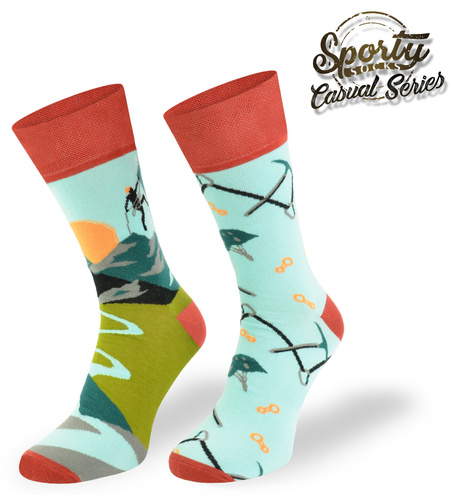 Zestaw kolorowych skarpetek bawełnianych - GÓRY / 3PAK