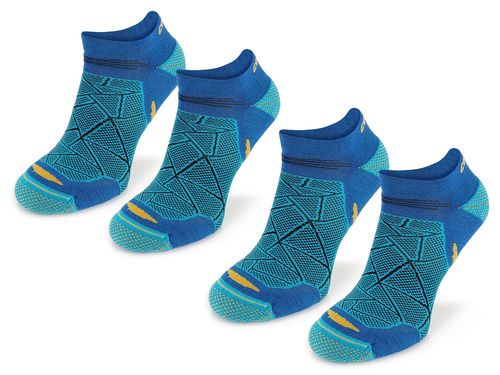 Zestaw krótkich skarpet trekkingowych TREUL01 - 70% merino - niebieskie / 2 PAK