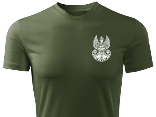 Termoaktywna koszulka wojskowa khaki - nadruk Orzełek WOT
