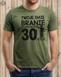 Wędkarska koszulka bawełniana T-shirt nadruk IMIĘ - BRANIE ZACZYNA SIĘ PO 30-stce