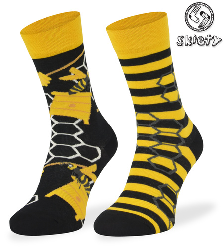 Kolorowe skarpetki – Plastry Miodu, Pszczelarstwo