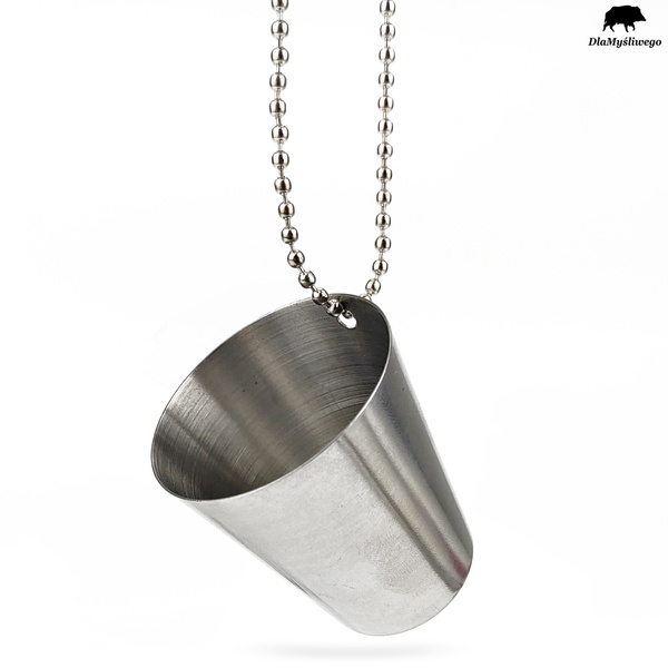 Kieliszek metalowy z łańcuszkiem