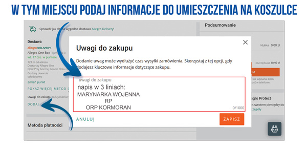 Koszulka wojskowa – stopień + nazwisko – WOT