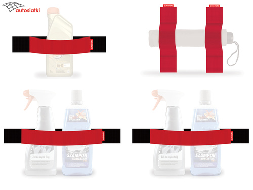 Komplet autorzepów do bagażnika - kolor czerwony