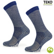 Skarpety trekkingowe TEKO ekoHIKE 2.0 LIGHT - niebieskie