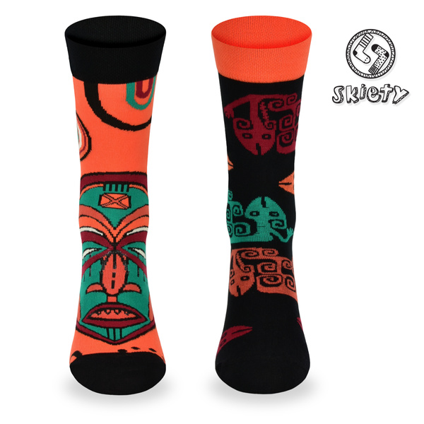 Kolorowe skarpetki – Afryka, Maska, Totem