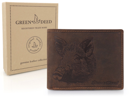 Elegancki portfel skórzany męski - DZIK