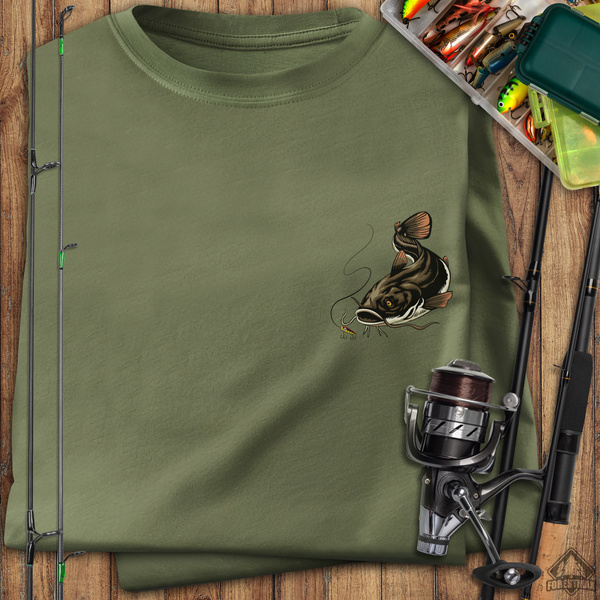 Wędkarska koszulka bawełniana T-shirt z nadrukiem SUMA