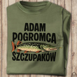 Wędkarska koszulka bawełniana T-shirt nadruk IMIĘ - POGROMCA SZCZUPAKÓW