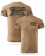 Piaskowa męska koszulka T-shirt z własnym nadrukiem