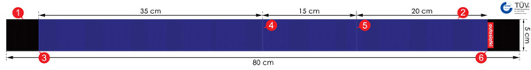 Autorzep – uchwyt na rzep do bagażnika, 80 cm, niebieski