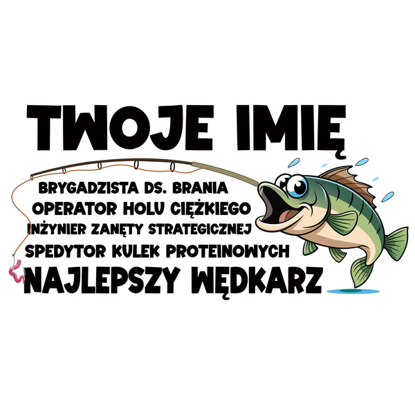 Nadruk umieszczony na koszulce - TWOJE IMIĘ FM / DTF / I007