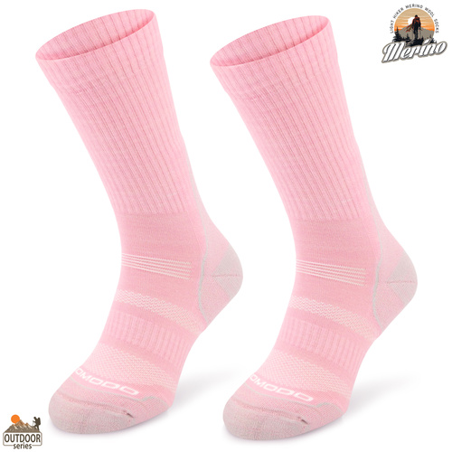 Skarpety trekkingowe COMODO TRE12 - 70% merino - różowe