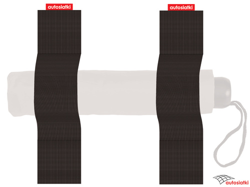 Autorzep – zestaw uchwytów na rzep, 20 cm, czarny