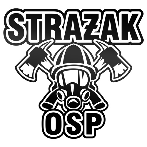 STRAŻAK OSP odblaskowa naklejka - czarna