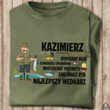 Wędkarska koszulka bawełniana T-shirt nadruk IMIĘ - NAJLEPSZY WĘDKARZ