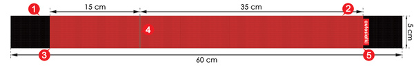 Autorzep – uchwyt na rzep do bagażnika, 60 cm, czerwony