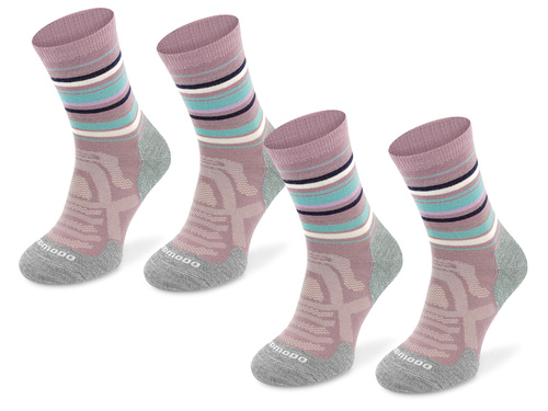 Zestaw skarpet trekkingowych TRE18 Everyday Merino - różowe / 2 PAK