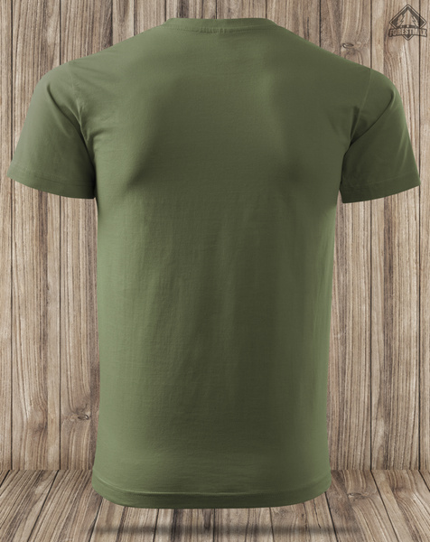 Wędkarska koszulka bawełniana T-shirt z nadrukiem OKONIA I IMIENIA